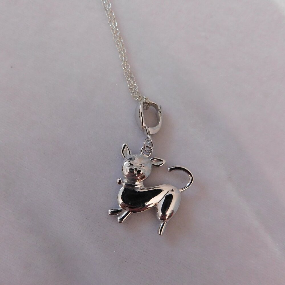 Ladies Sterling Silver 925 "Pig" Necklace